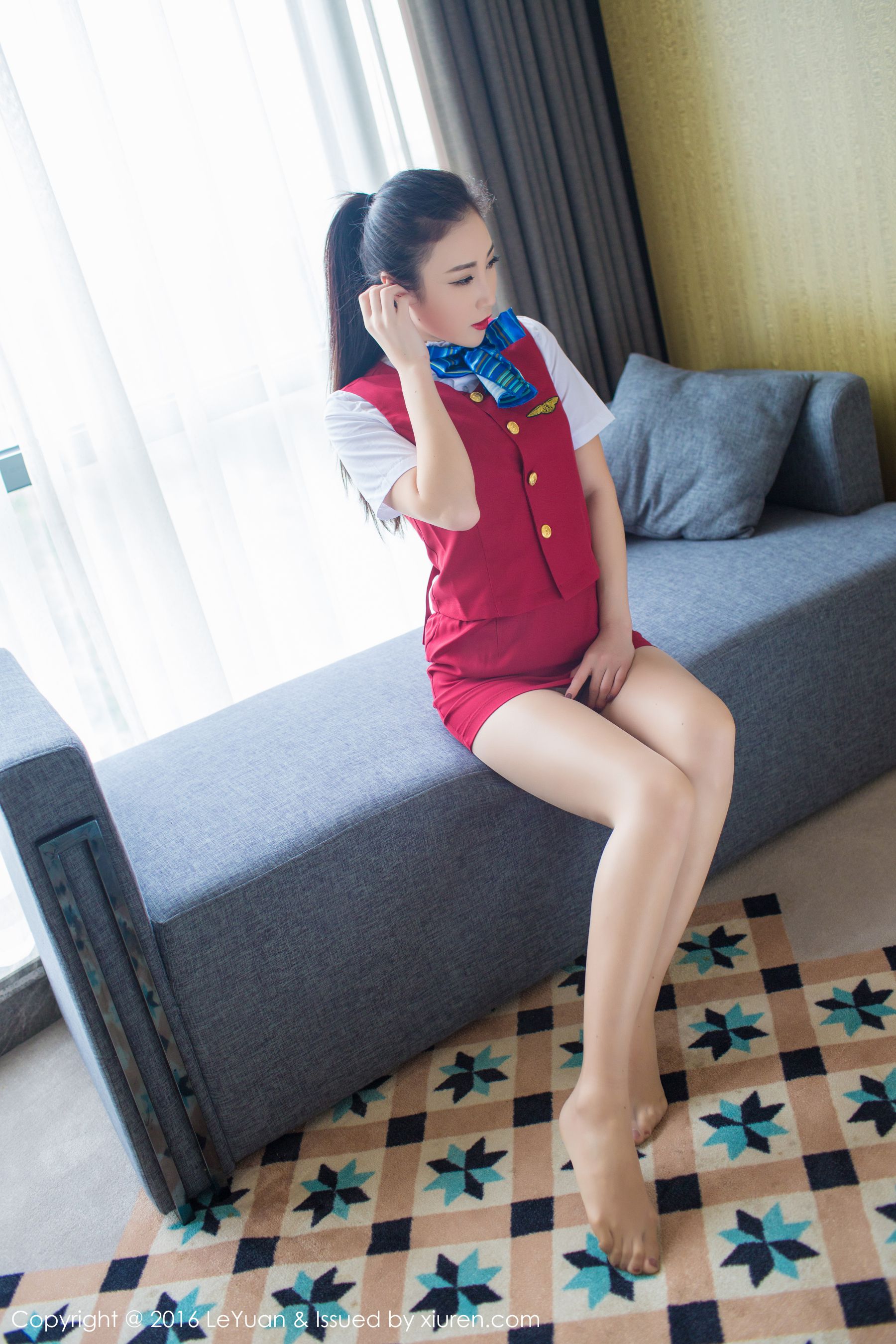Wendy Zhixiu “Stewardess Uniform + Seductive Stockings” (Star Paradise LeYuan) Vol.021 Photo Album