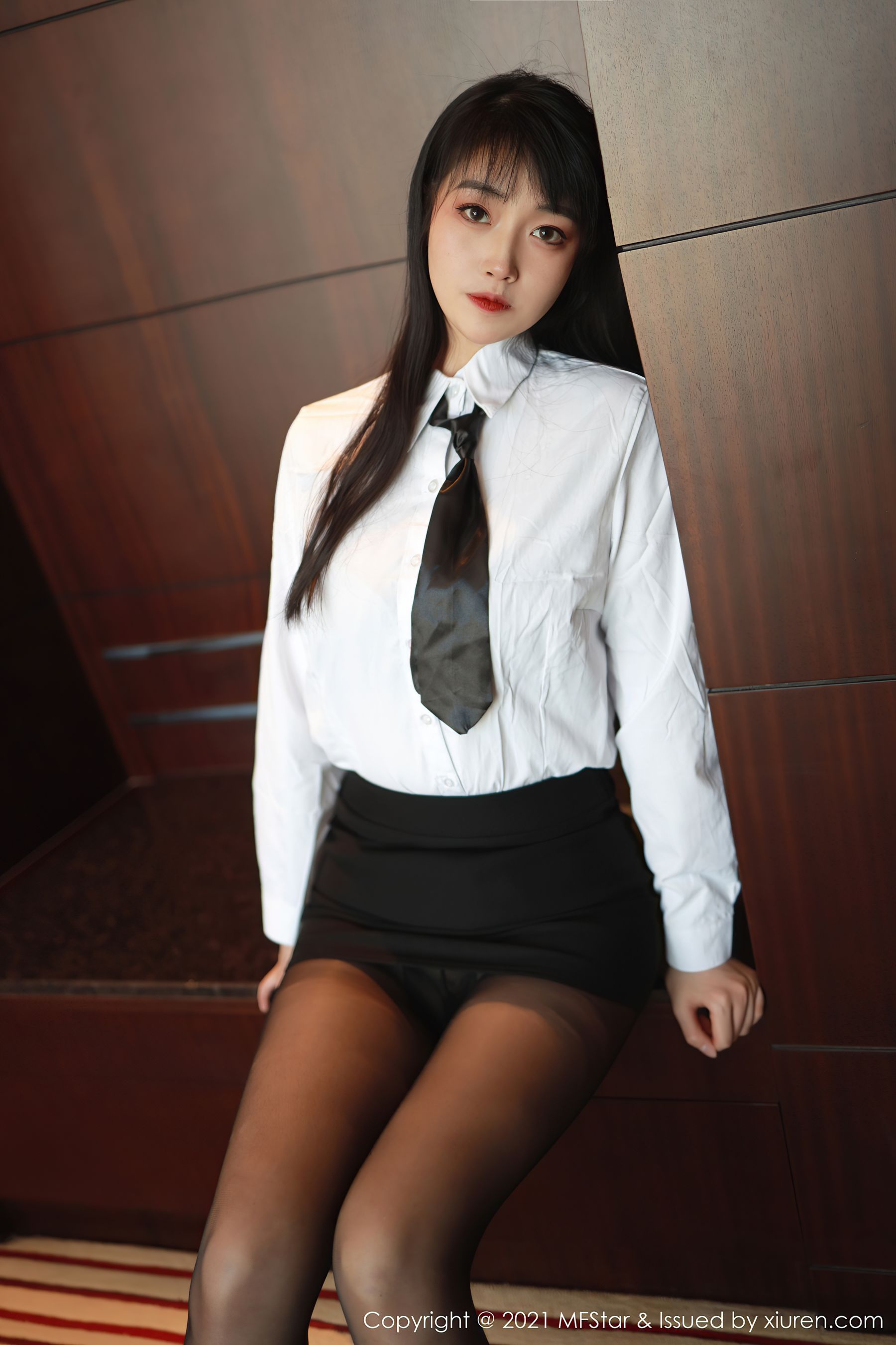 [Model Academy Mfstar] Vol.449 Pot Bread YOU – Classic White Shirt Black Skirt Workplace Secret Occupation OL Series