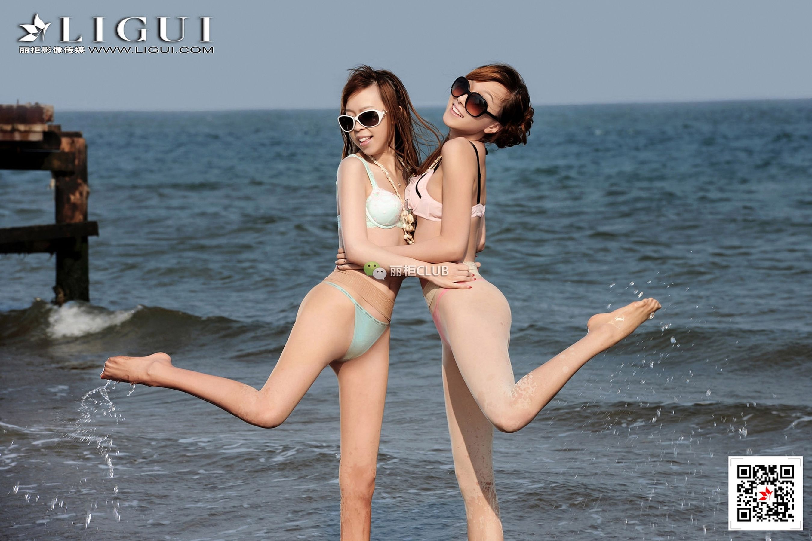 Leg Model Vicky & Peach “Beach Shredded Pork” [丽柜Ligui] Photo Album