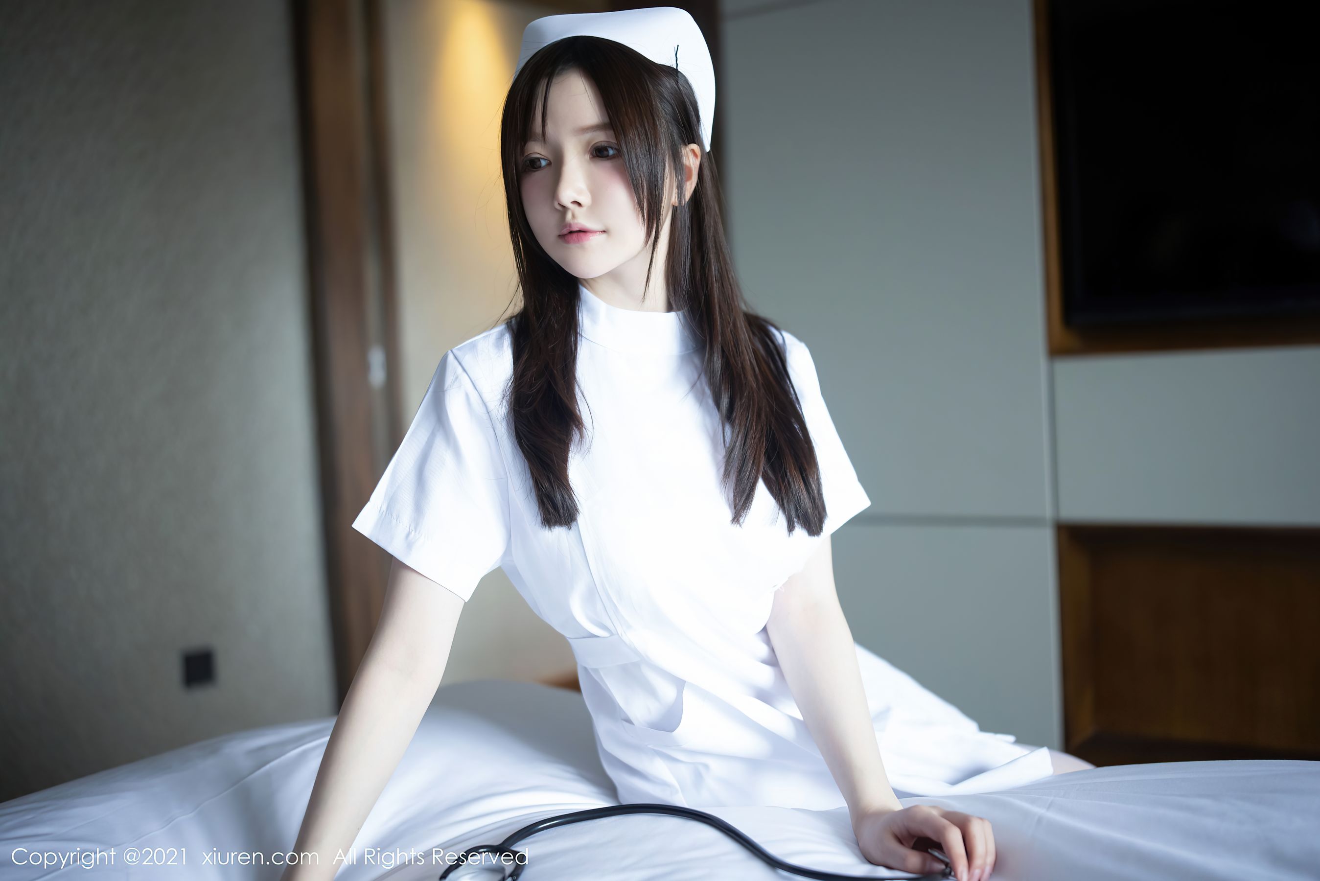 [人 xiuren] no.3114 美 minibabe – White Motion Nurse Uniform Theme Series