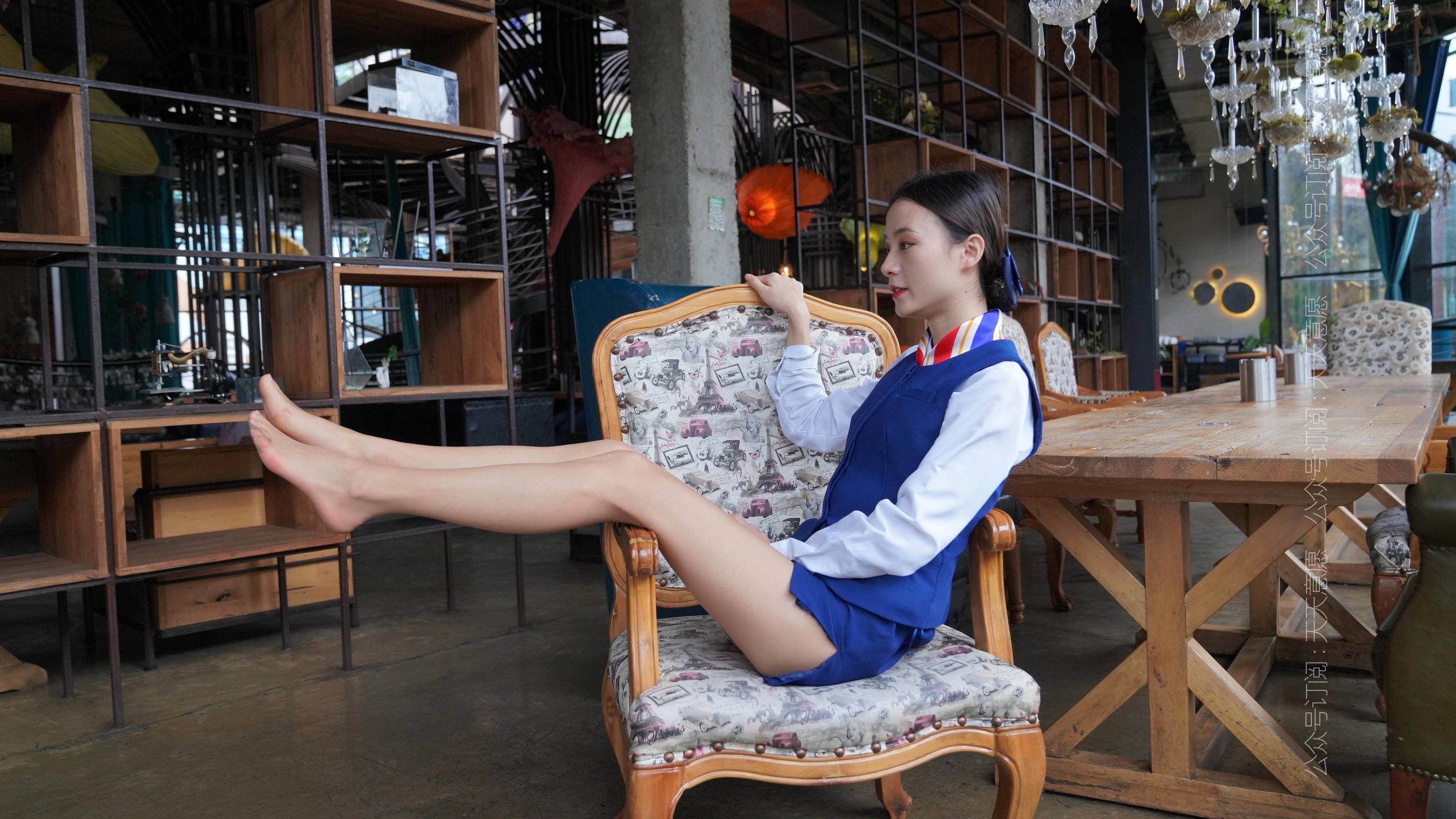 [IeSS distortion] silk enjoy home 766 small “blue set” stockings beautiful leg photo