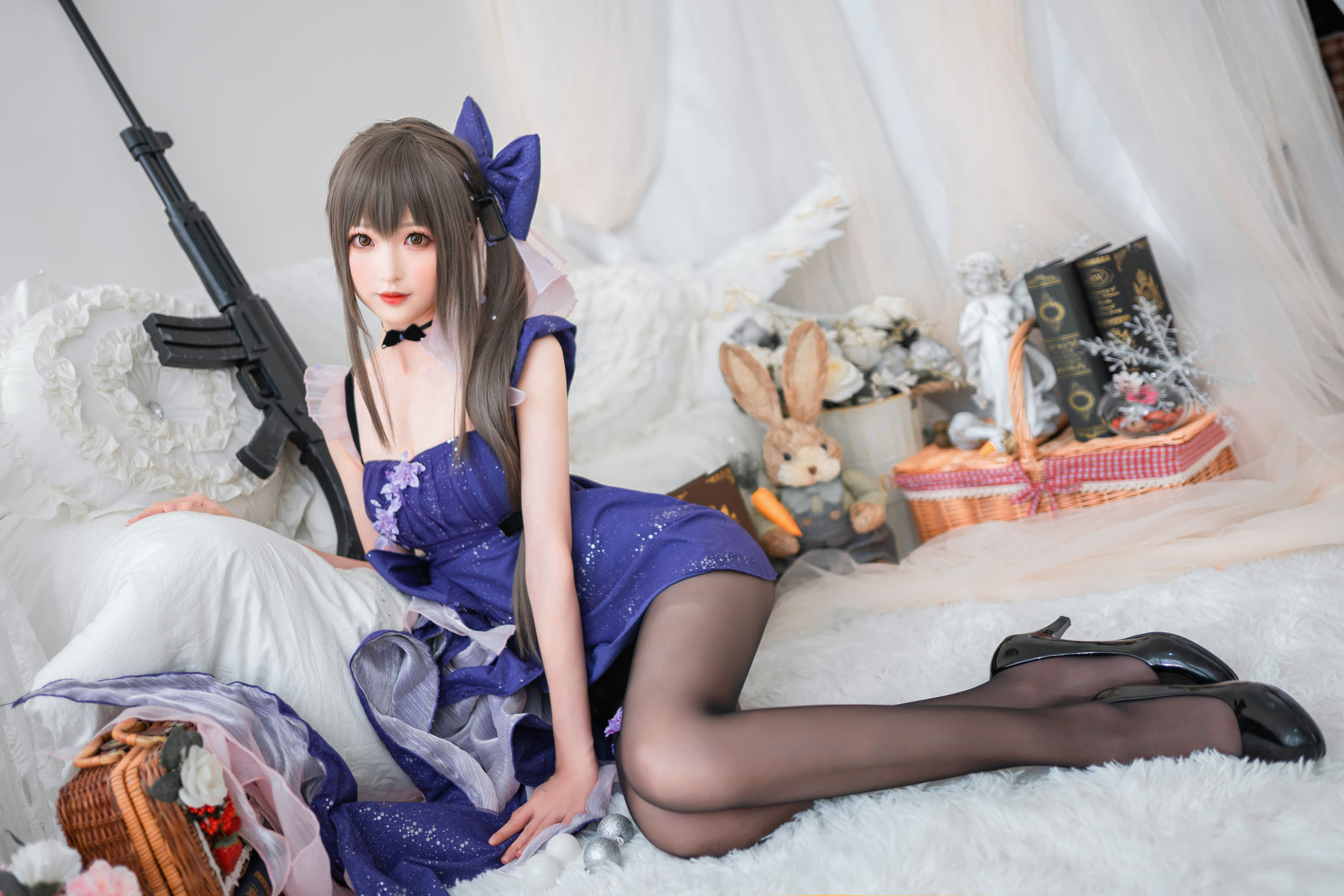 [糖] Vol.354 Blue Skirt Butterfly Photo Set