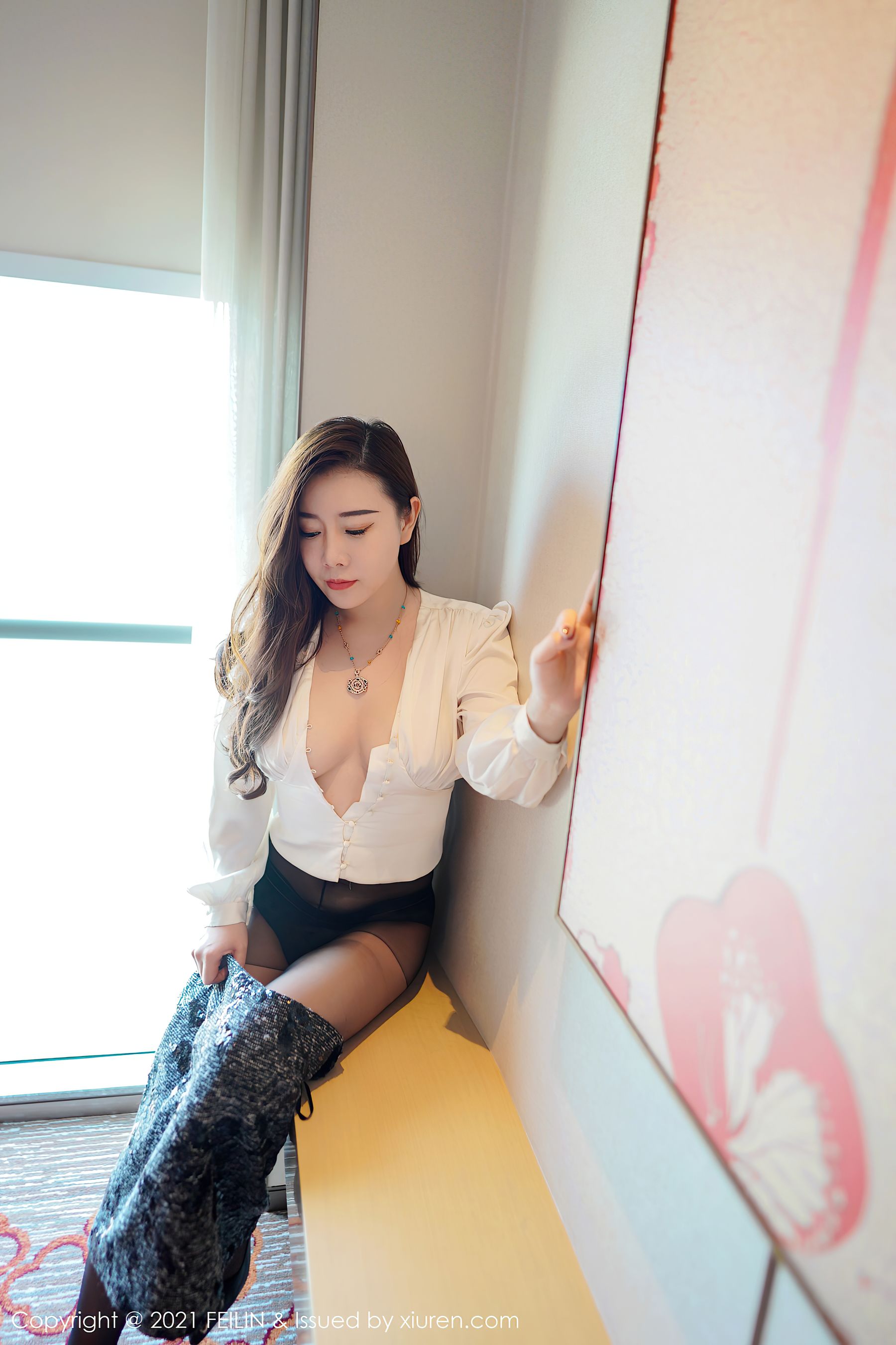 [嗲囡 囡 feilin] VOL.400 Wang Yumei Queen – Classic Urban OL and Sexy Clothing