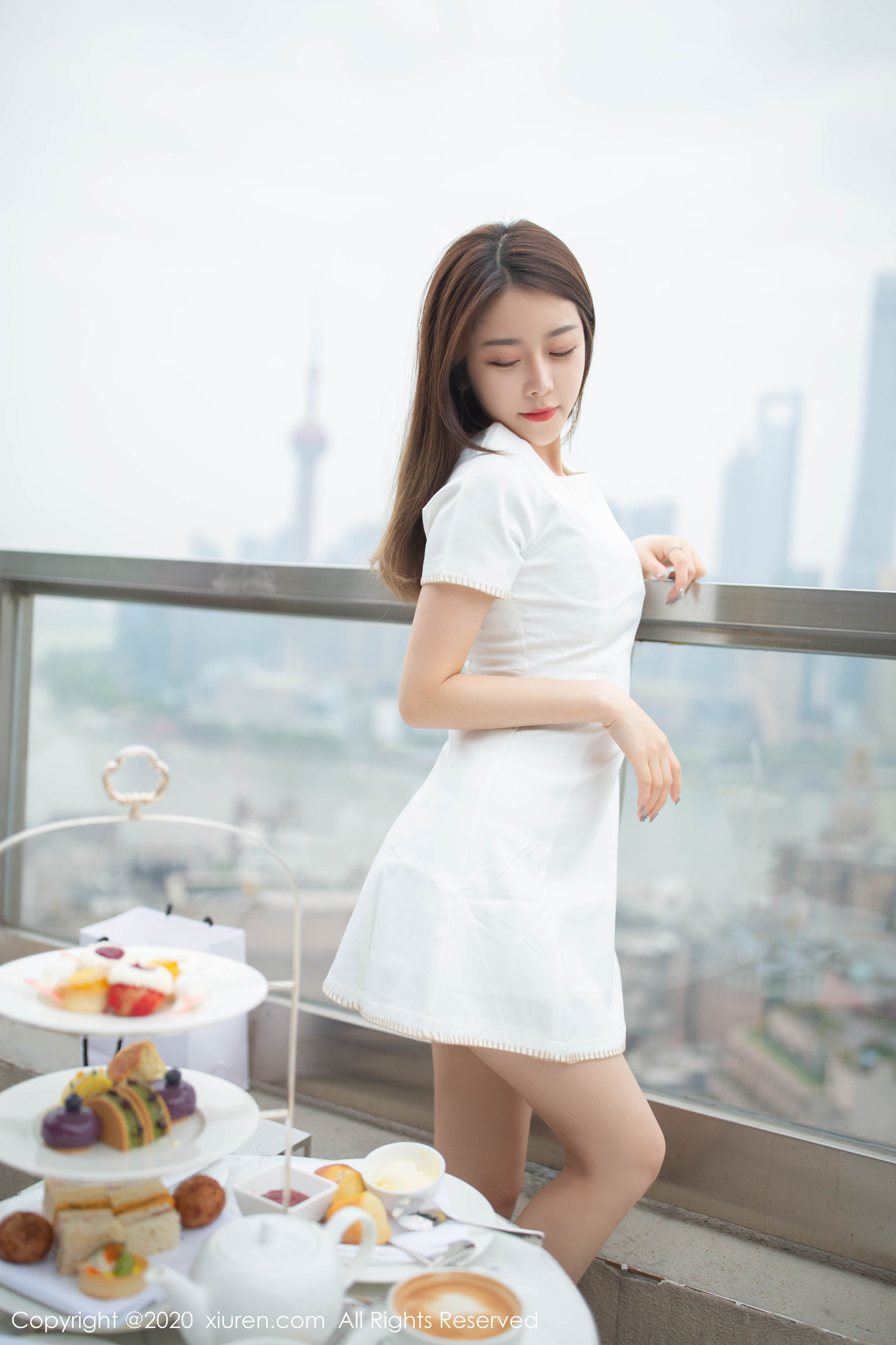 [人 xiuren] no.2190 Xia Shi Wen Sally “girlfriend’s afternoon tea” photo set