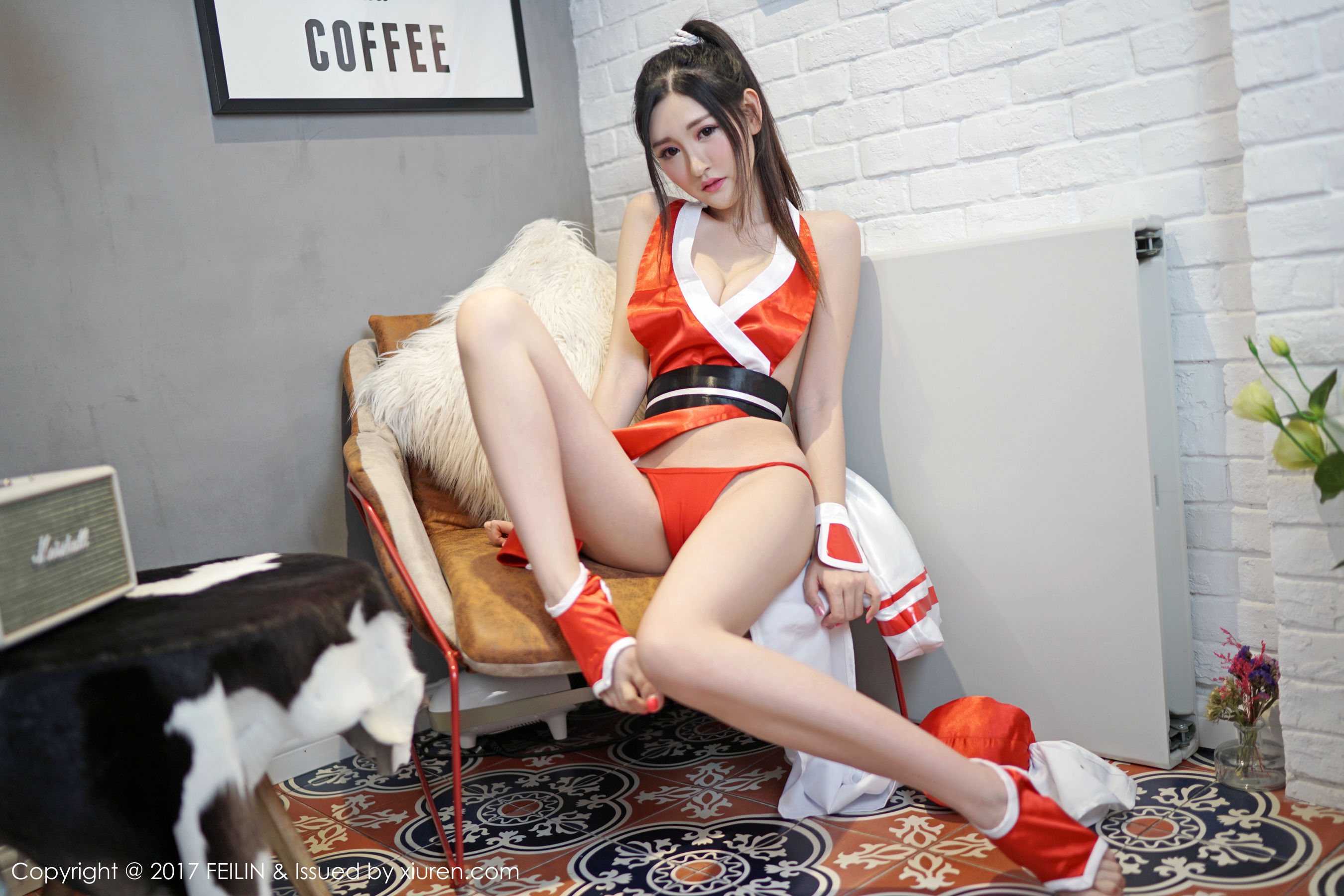 Shen Mengyao’s “Dance of Shiranui + Cat Ear Girl COS” [嗲囡囡FEILIN] VOL.094 Photo Album