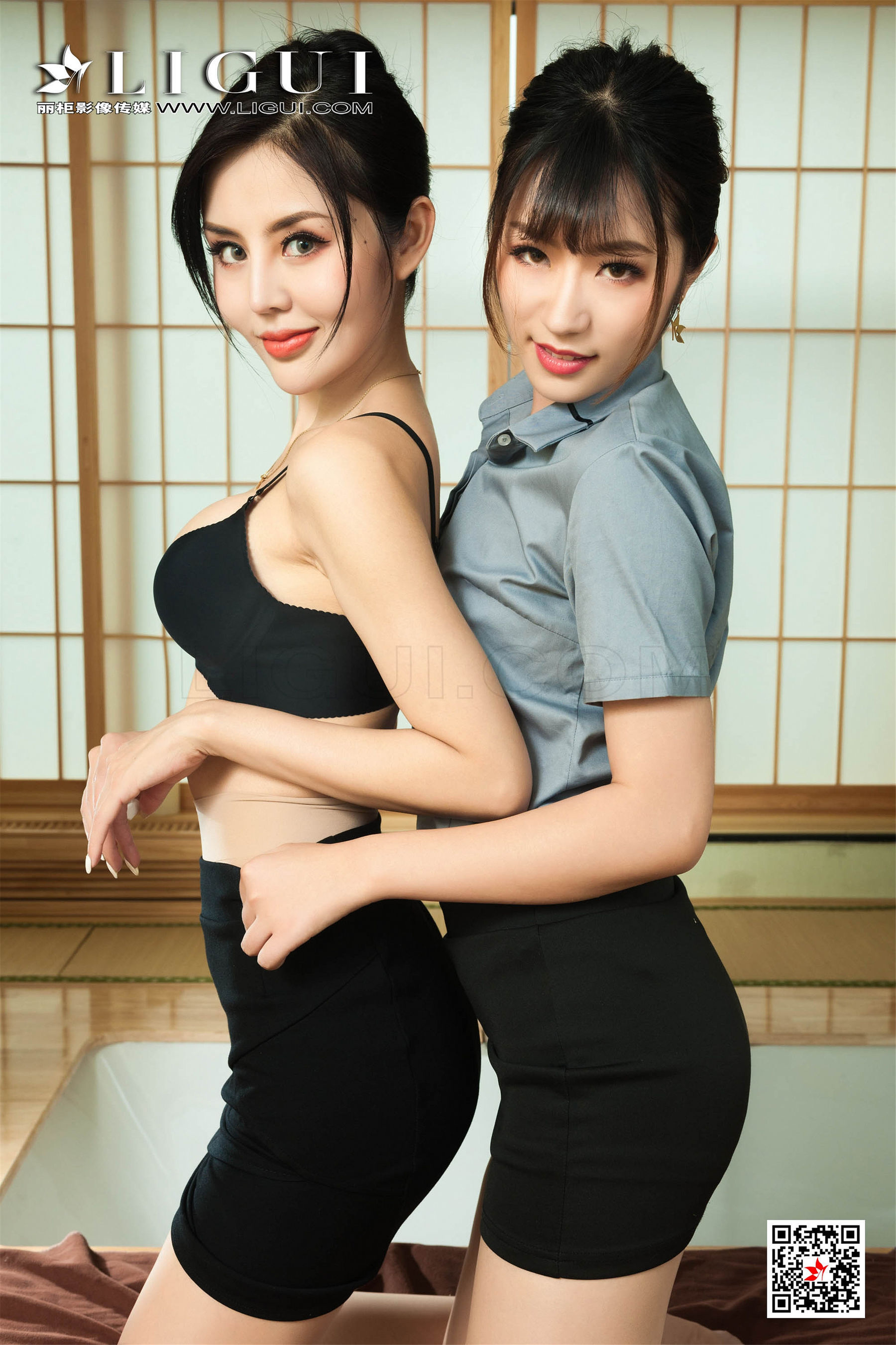 Anna & Liang’er “The Temptation of Essential Oil Stepping on the Back Silk Foot” [丽柜LIGUI] Network Beauty Photo Album