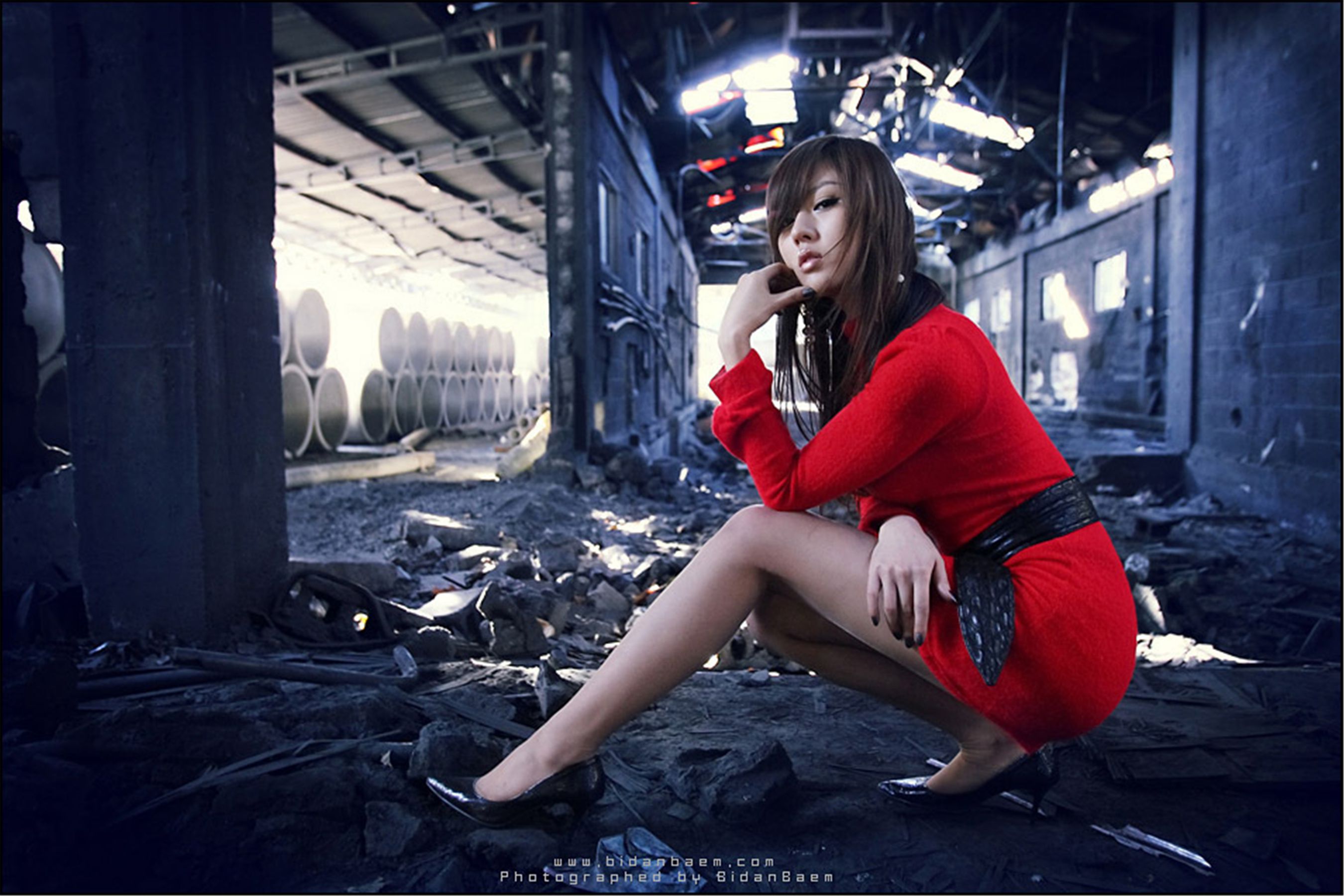 Korean model Huangmeiji “Red Beauty” Photo Album