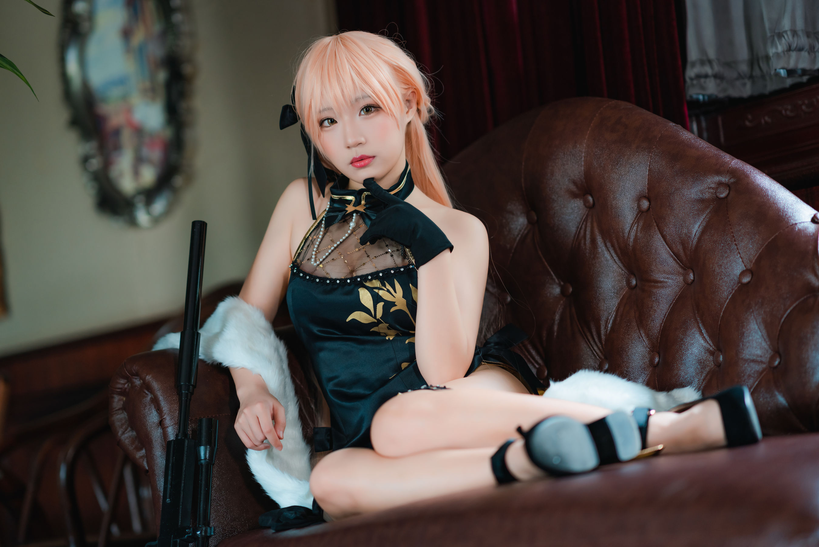 [网 红 COSER] MIME Mei – Girl Frontline OTS-14 purple heart photo set
