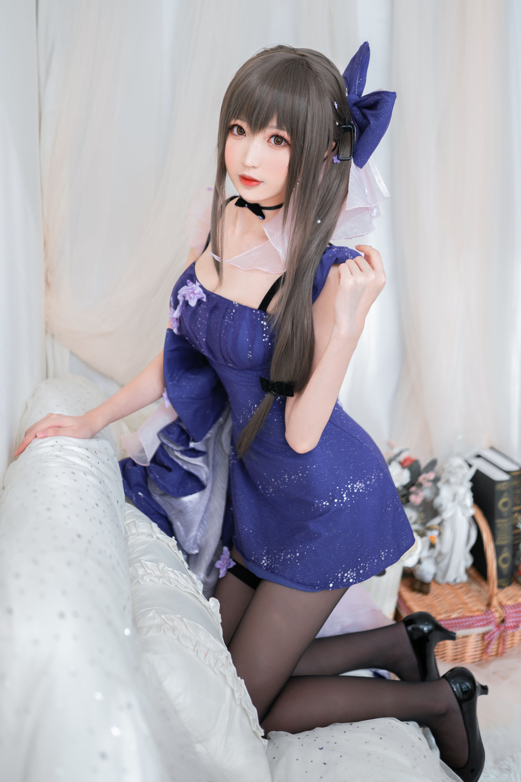 [糖] Vol.354 Blue Skirt Butterfly Photo Set