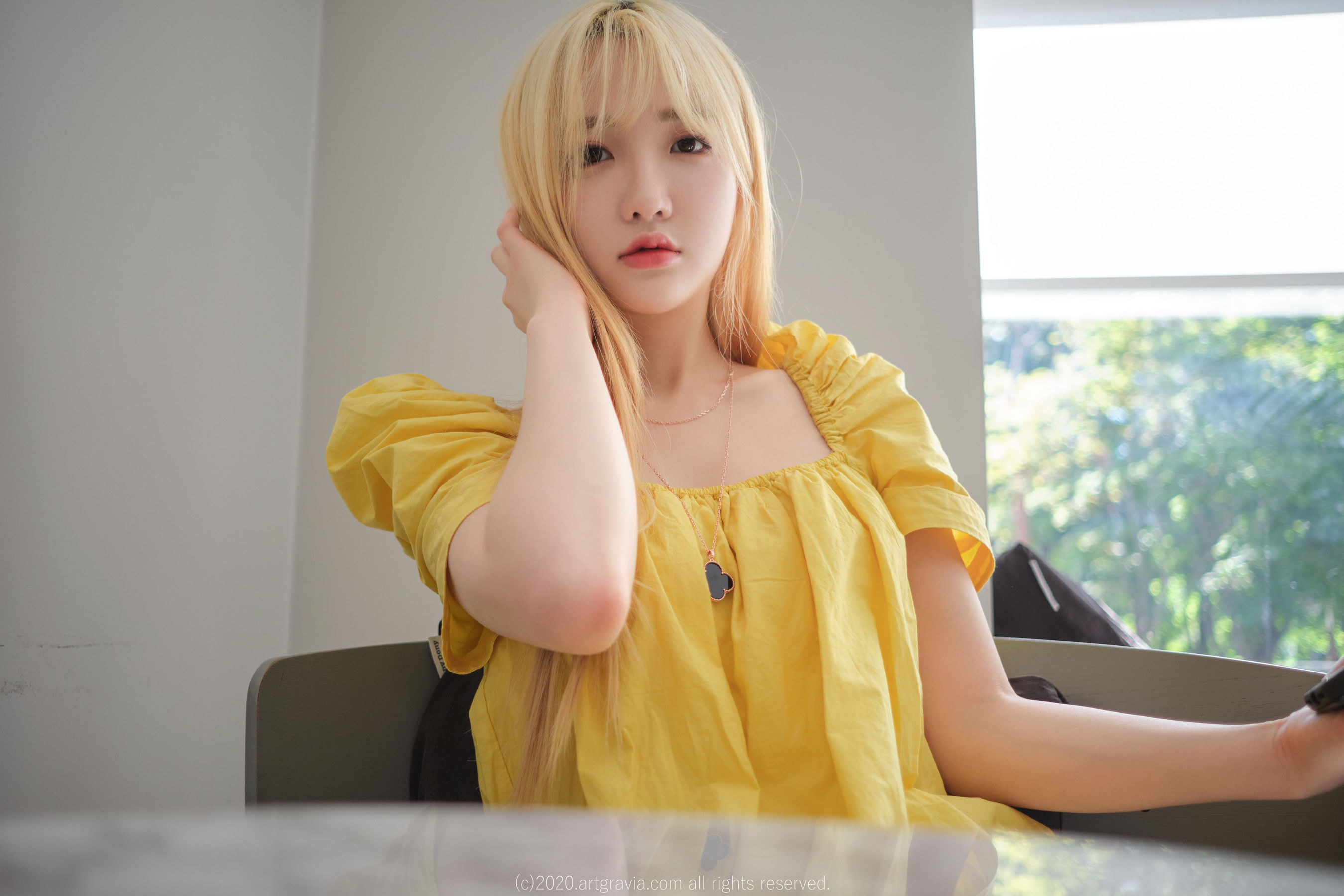 [ARTGRAVIA] VOL.173 Sun Lele – Yellow Dress + Bed Shooting SM Training