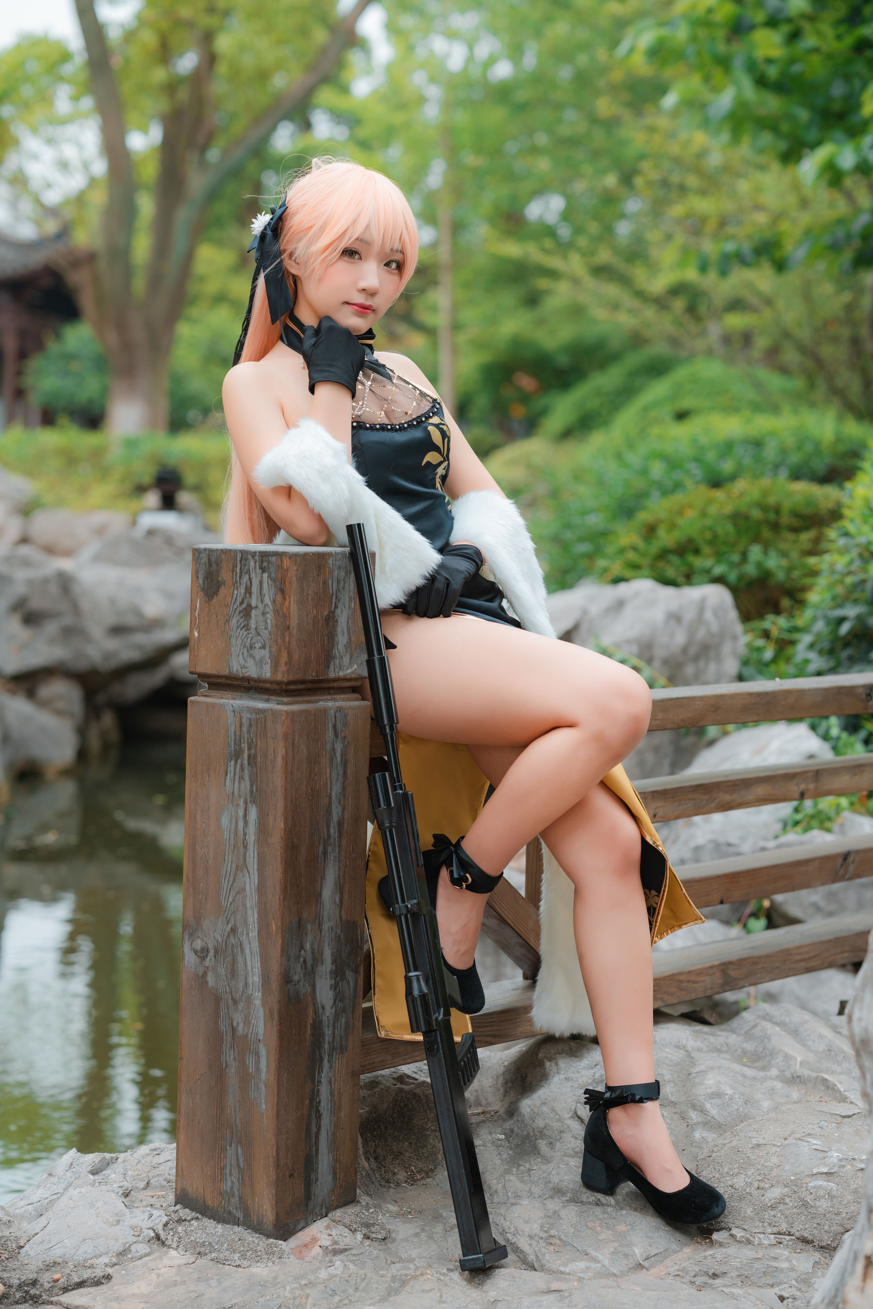 [网 红 COSER] MIME Mei – Girl Frontline OTS-14 purple heart photo set