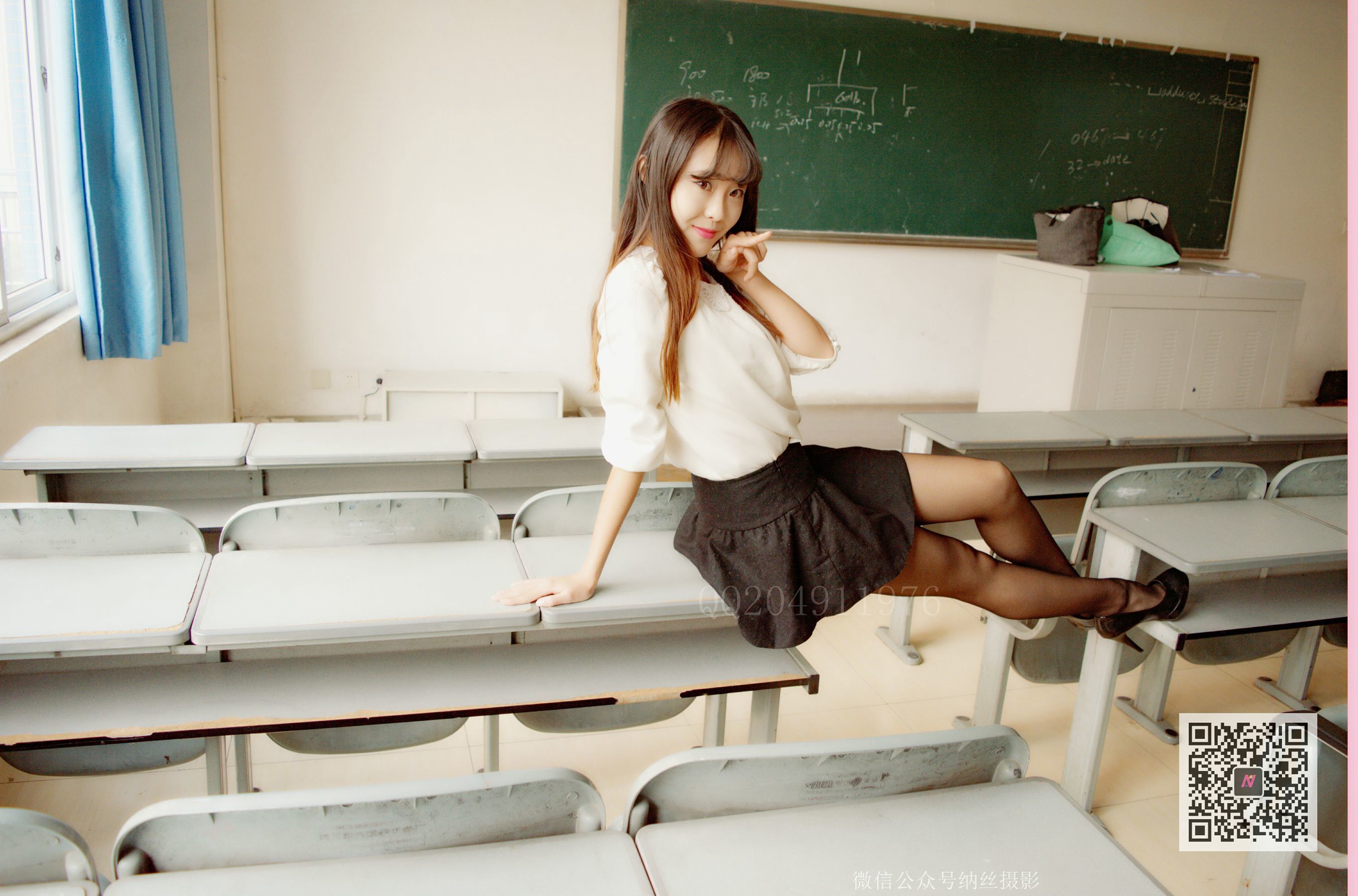 Wu Xueer’s “Black Silk in Pure Girls’ Classroom” [Nasi Photography] NO.021 Photo Album