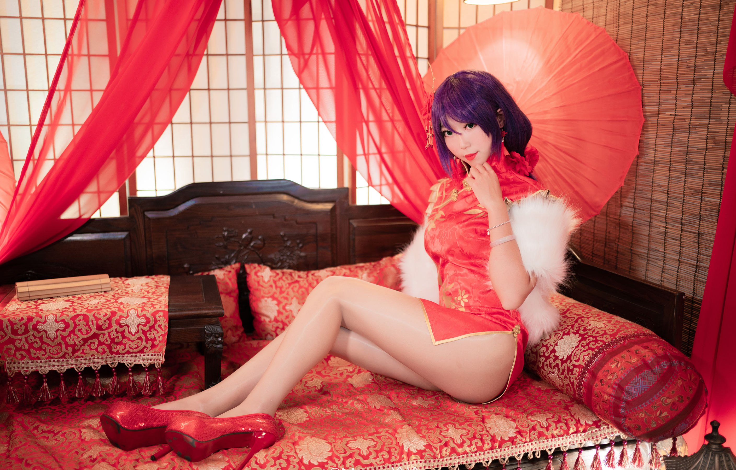 [COSPLAY photo] Anime blogger Money cold-Kaohsiung red cheongsam