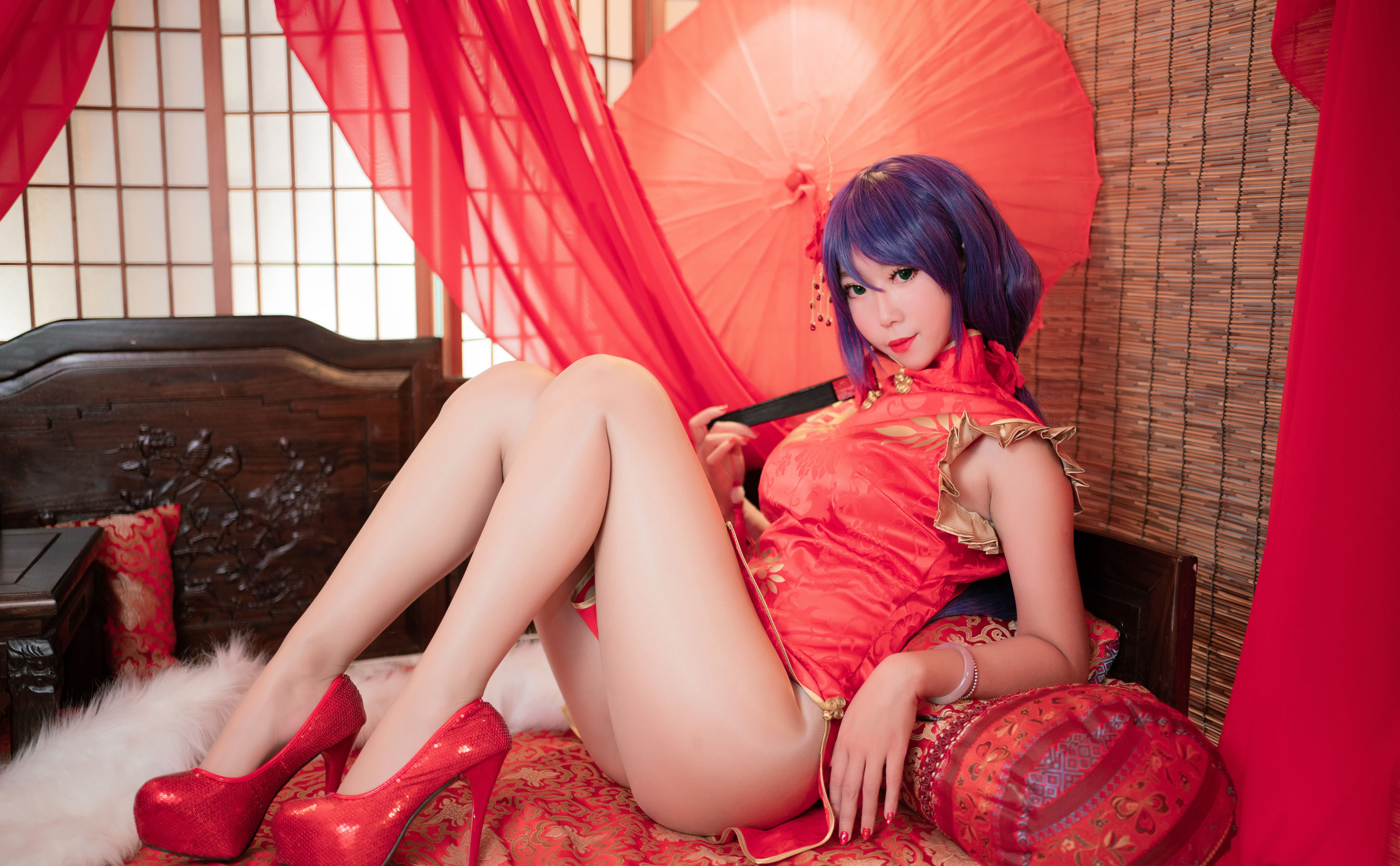 [COSPLAY photo] Anime blogger Money cold-Kaohsiung red cheongsam