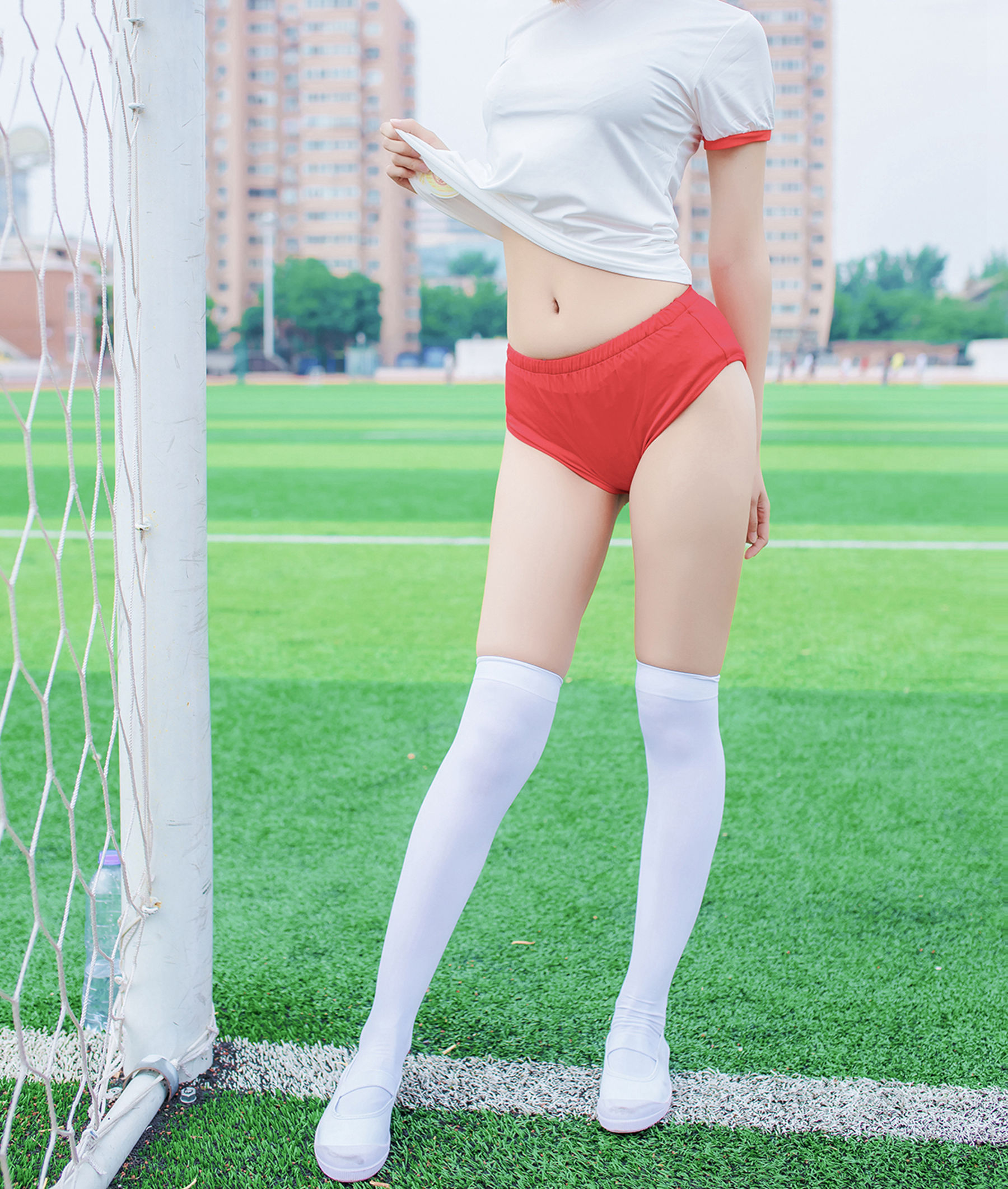 [Field of wind] NO.132 gymnastics clothing girl’s prince white silk photo set