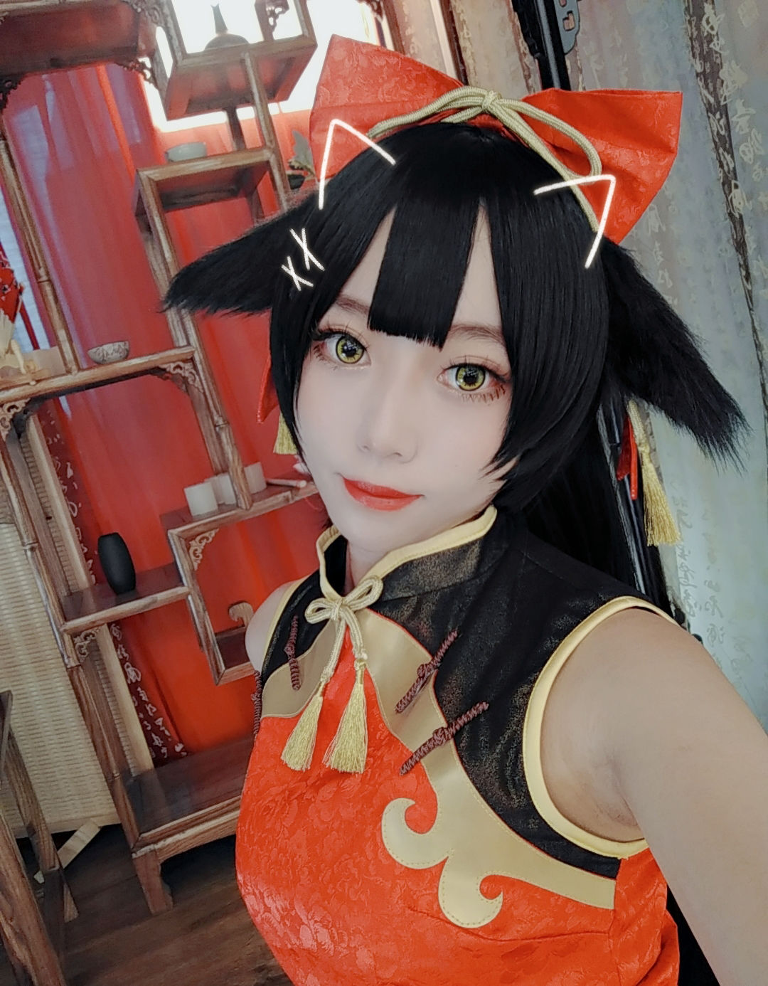 [COSPLAY photo] Anime blogger Money cold-Kaohsiung red cheongsam