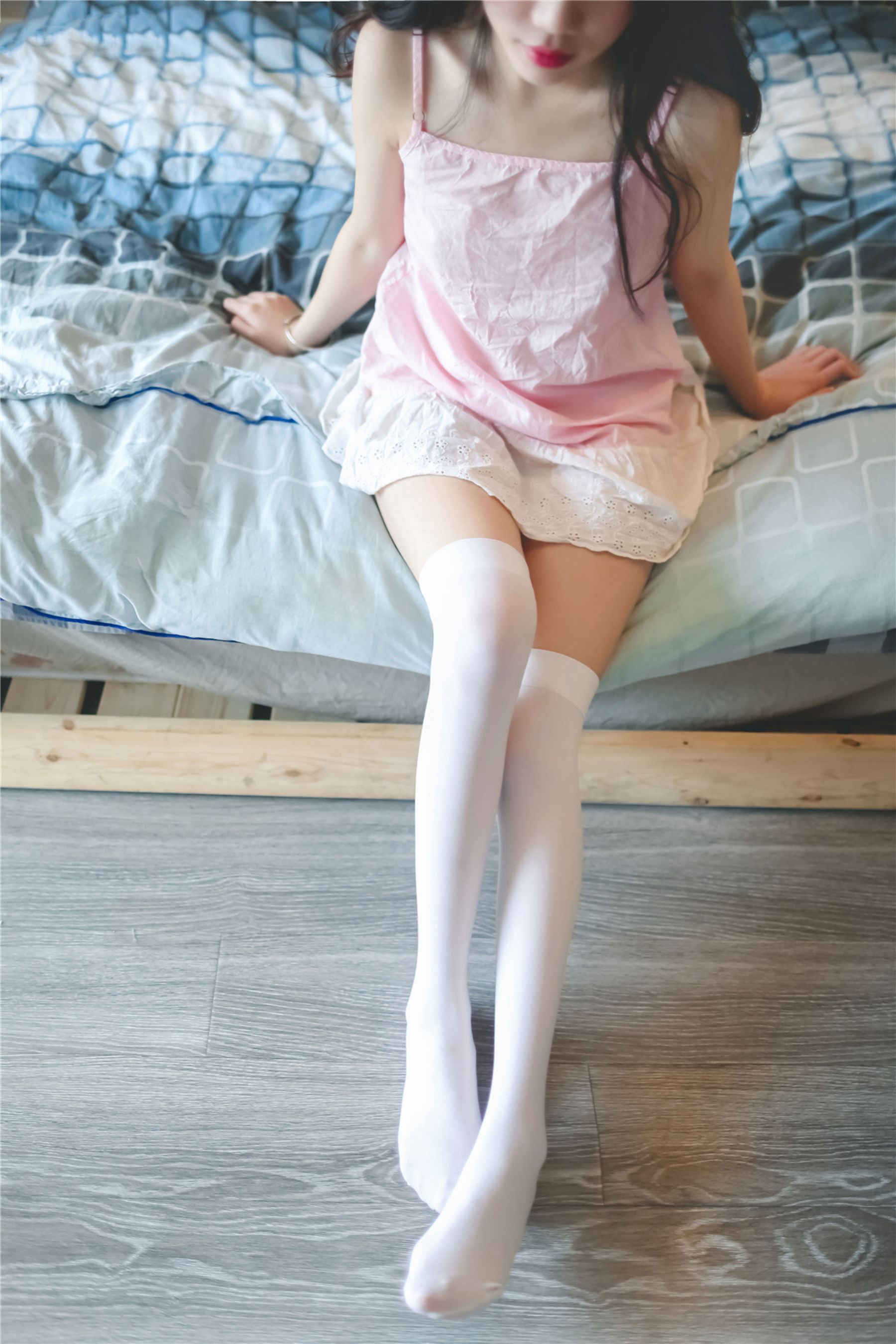 [Field of Wind] NO.110 Pink Sling Skirt White Silk Photo Album